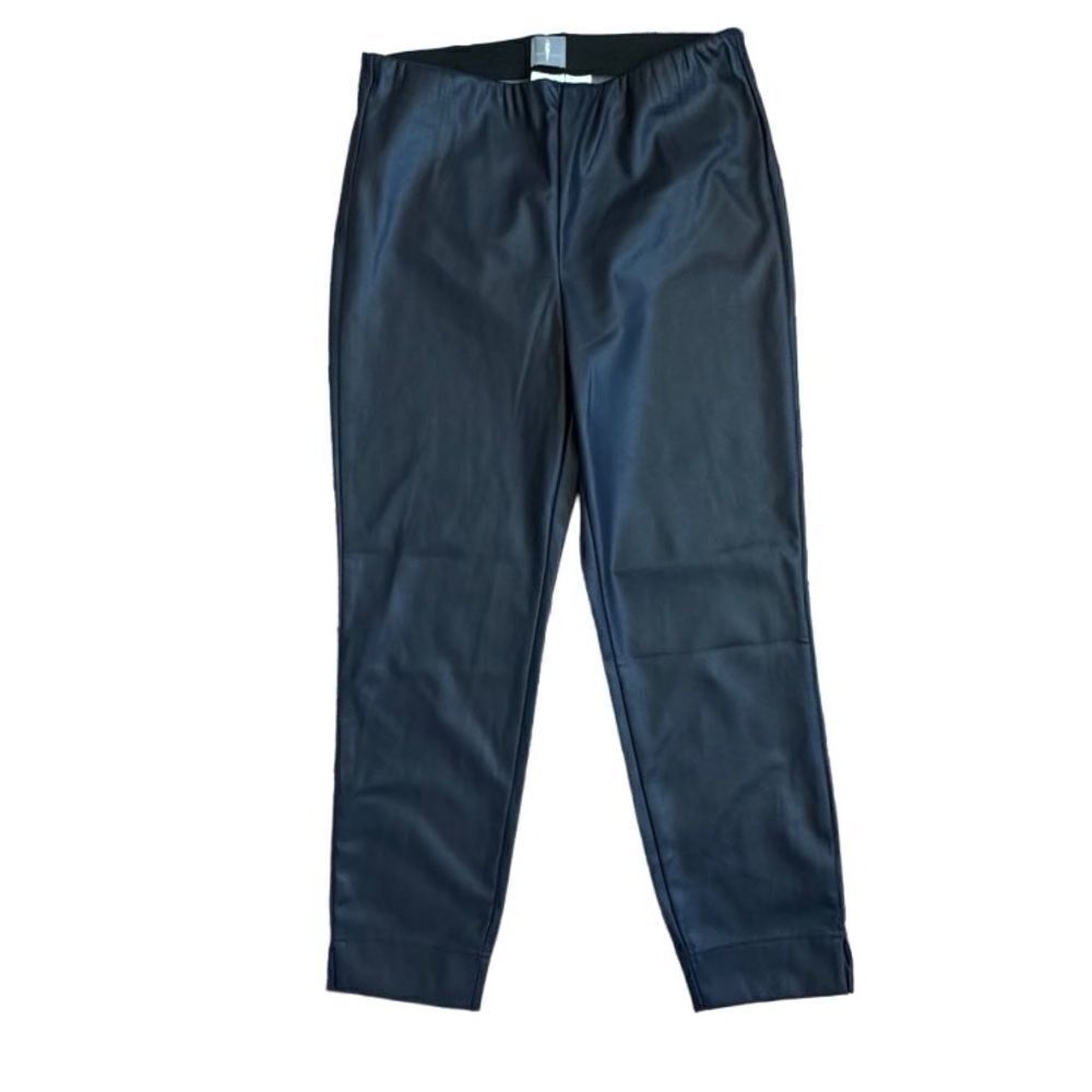 Fair Lady Blue  Faux Leather Vegan Blue Pants High Waist Dressy SZ 8P